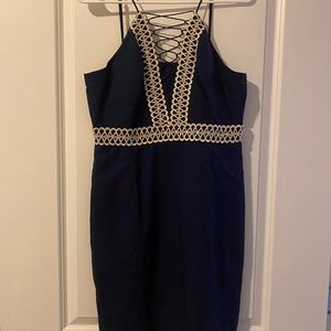 Lilly Pulitzer size 8 Navy and Gold Dress